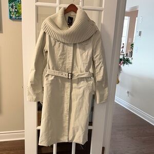 Criminal Long Cream Coat PTP 18 Waist 17